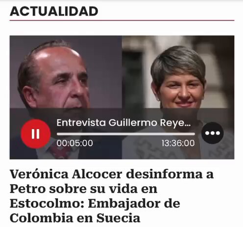 "Verónica Alcocer se desprestigia sola" Embajador de Petro en Suecia. Qué verguenza lo que han hecho con la imagen de Colombia en el mundo, Petro y su exmujer.