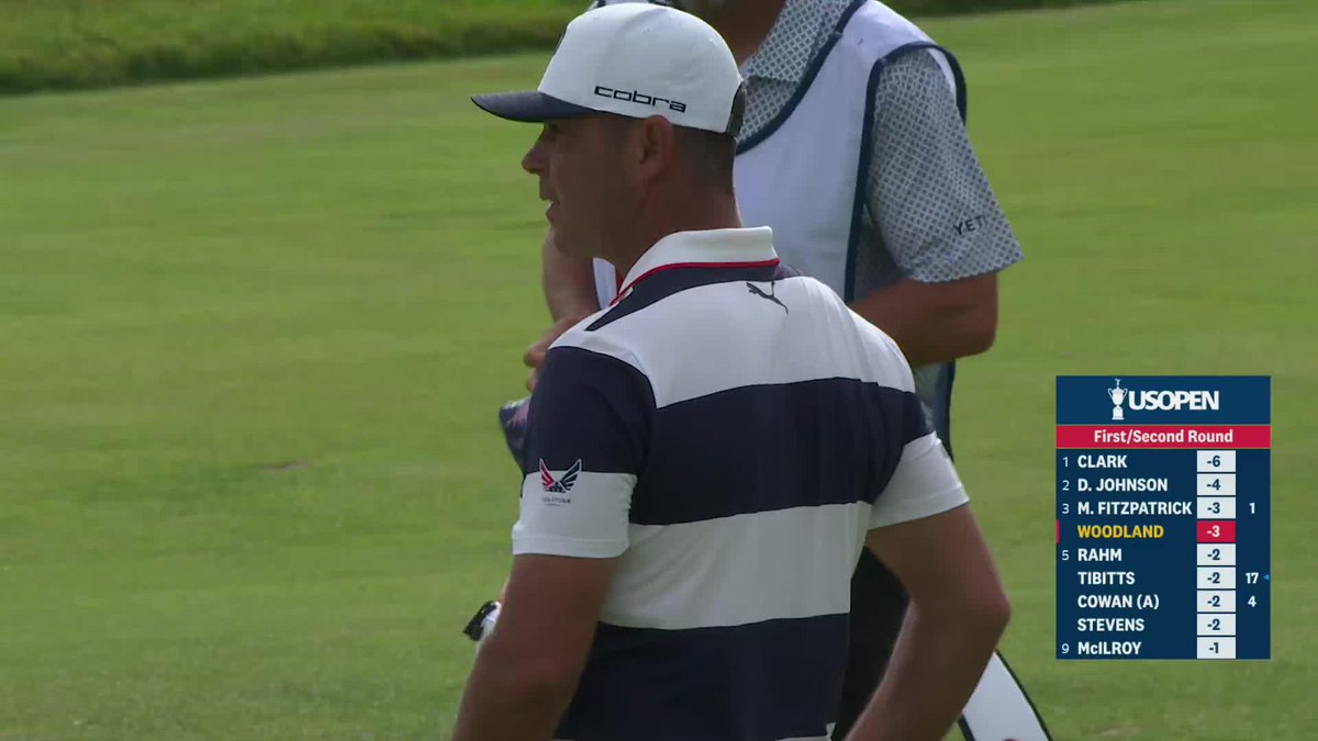 Every ball hit into a green at Shinnecock is ripping the brakes or spinning back right now. Side note: Gary Woodland is up to T2 and just 2 back of Clark.