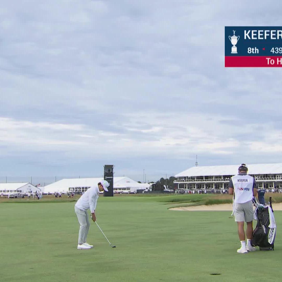 "It's a good morning!" Johnny Keefer lets the first eagle of the U.S. Open Second Round fly at Shinnecock. 📺 U.S. Open Round 2 on Peacock & NBCSN