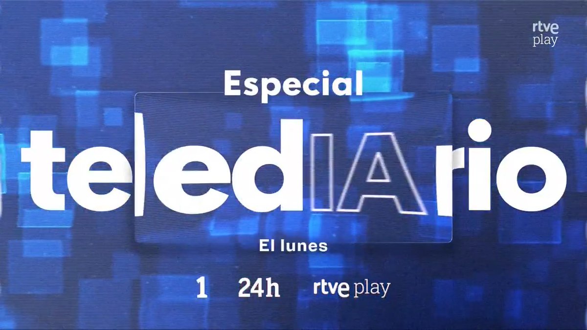 🔹 La 1 ofrece este lunes el Especial Teled(IA)rio (Telediarios de TVE) sobre las oportunidades y los riesgos de la inteligencia artificial. 🔹 Edición especial del Telediario 2, 22 de junio en La 1, el Canal 24 horas y RTVE Play.