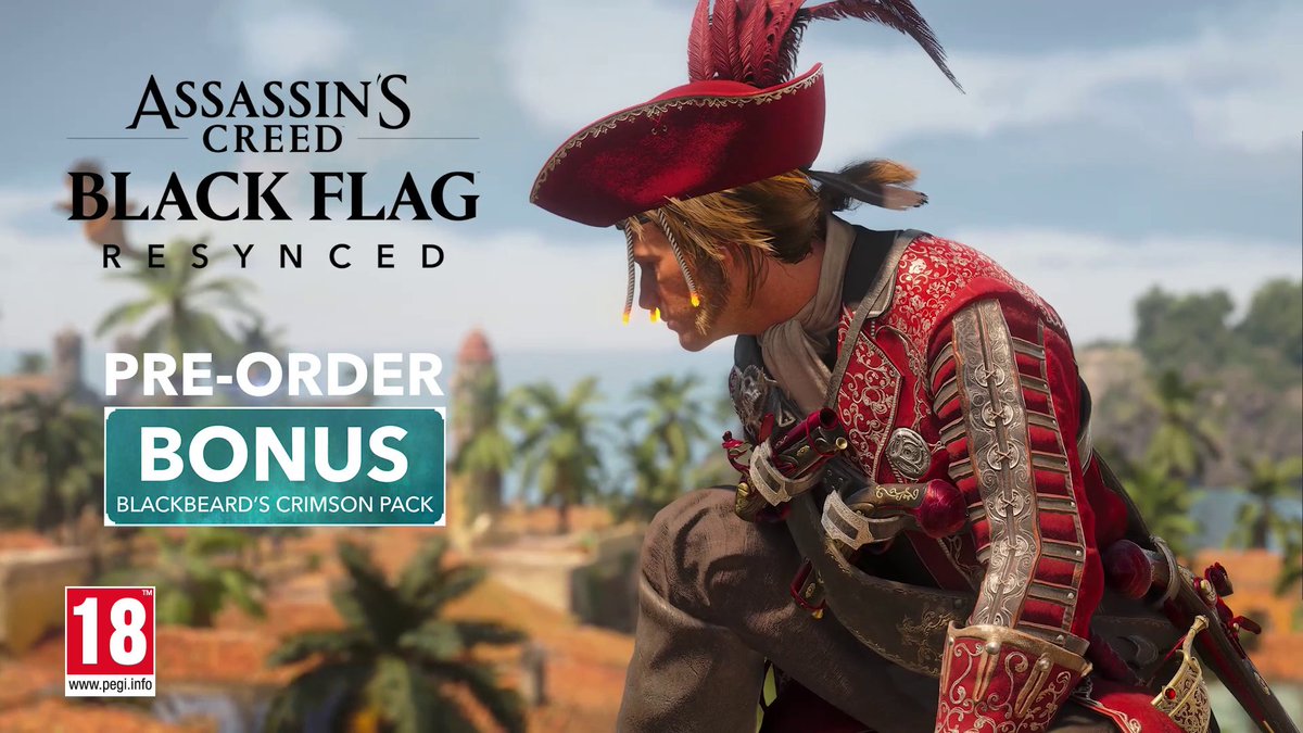 Edward wearing crimson is a bloody good sight... Pre-order now in order to get Blackbeard's Crimson Pack.