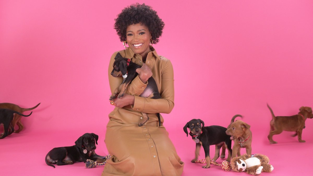 You know it’s your girl! To celebrate her new book, "Master of Me", Keke Palmer snuggled up with some adorable puppies and dished