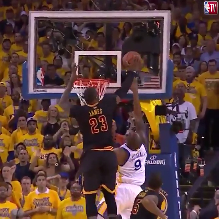 10 years ago today: ✋ Blocked by James 💦 Kyrie Irving clutch 3 over Steph Curry ✅ 3-1 NBA Finals deficit complete 🏆 Cavs secure first title 👑 LeBron James with the iconic line: "CLEVELAND, THIS IS FOR YOU!"