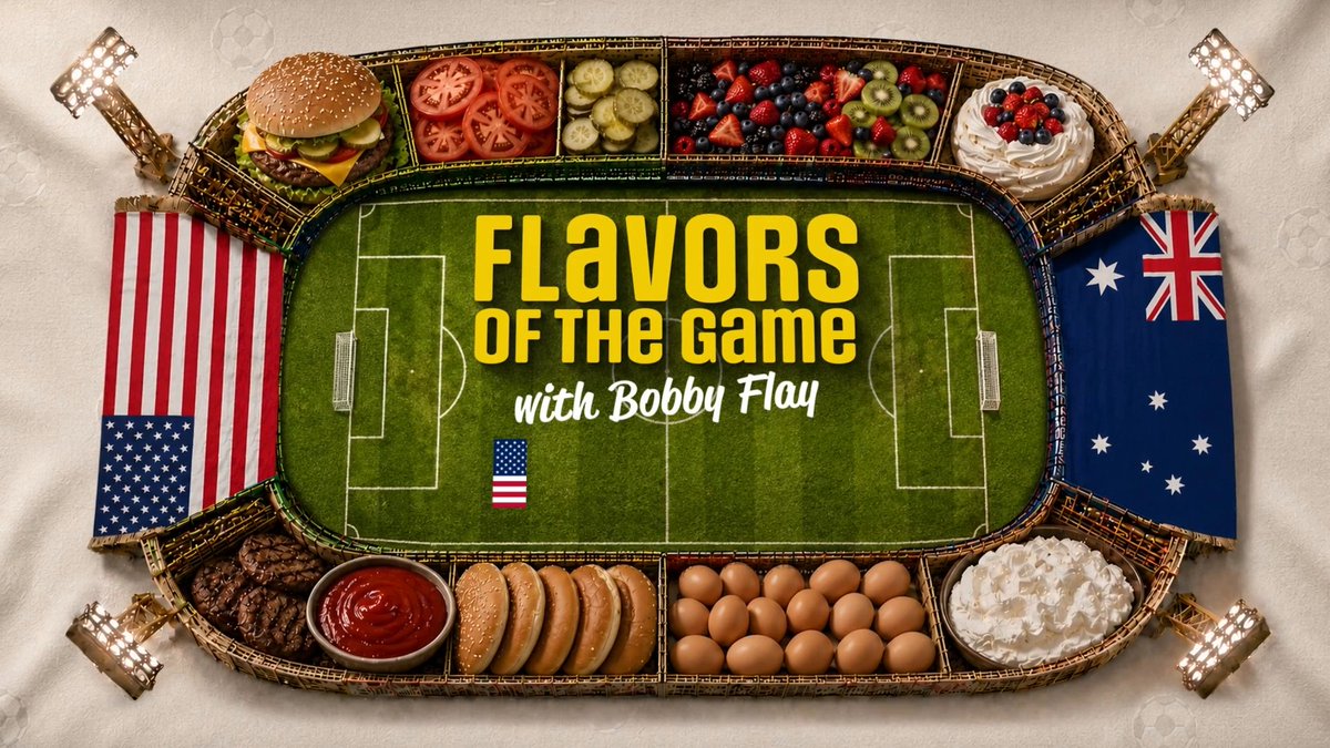 USA vs. Australia: Food Edition 🙌 Food Network’s @BFlay sits down with @AliKrieger and @AlexiseNunes to see which country’s plate wins before the two face off on the pitch 😋