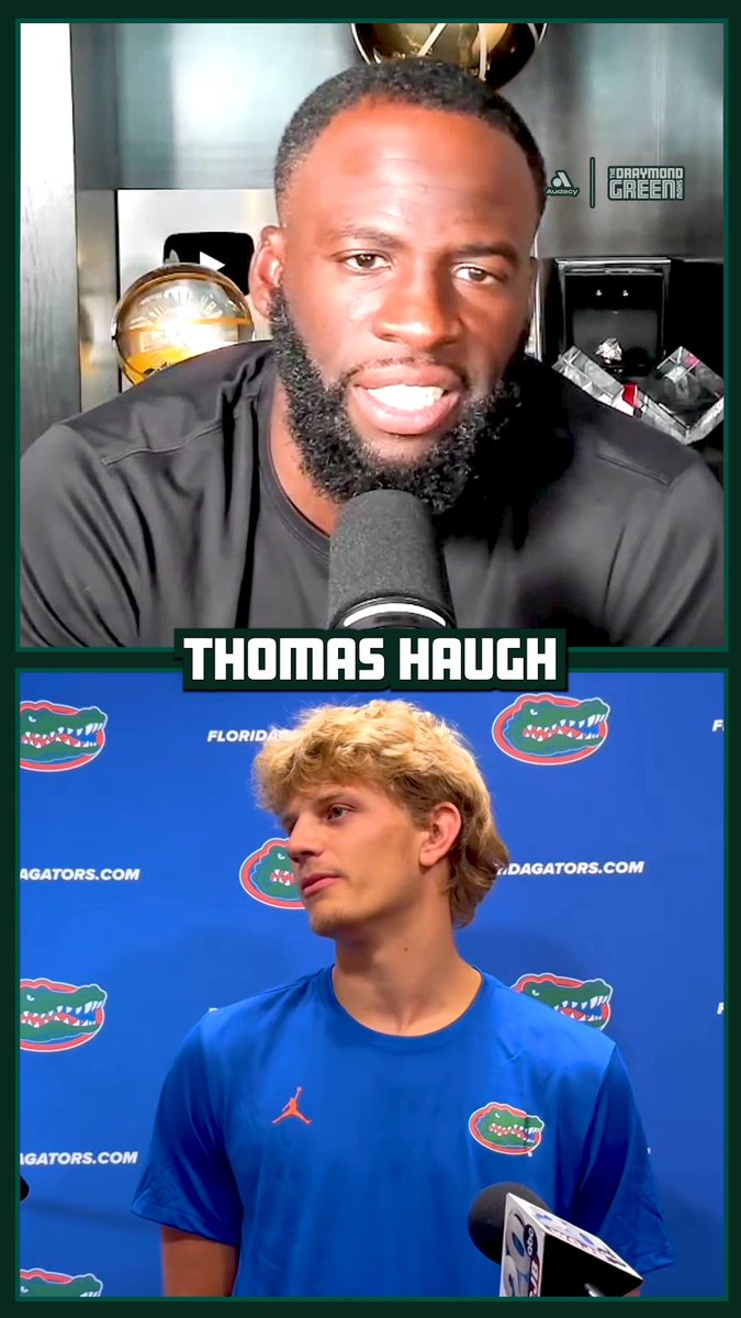 Draymond on helping Thomas Haugh with his NBA Draft Decision “When he (Will Richard) told me the number in millions that he'd make if he stayed at Florida, I was like "oh no question he should go back", once we got on the phone with Thomas the number was actually higher than Will thought or had told me it was...He's gonna solidify himself as one of the greatest Gators ever at his dream school, I just don't know it gets much better than that.”