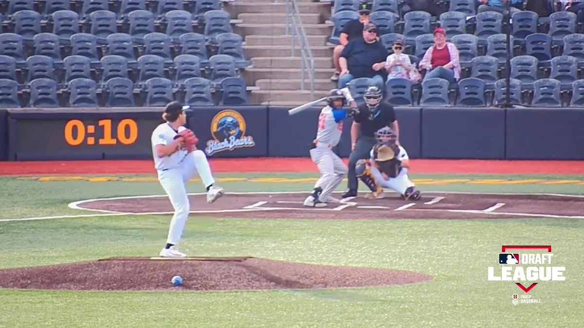 Victor Christal brought batters to the spin-zone on Thursday night with a slider that maxed at 3096 rpm down to a changeup with 1920 rpm. 🐻 😵💫 𝗚𝗦, 𝟯 𝗜𝗣, 𝟲 𝗞, 𝟮 𝗛, 𝗘𝗥, 𝟮 𝗕𝗕 -44.1% Chase% / 64.9% Strike% - 40.7% Whiff% / 33.3% Z-Whiff% 𝗙𝗕: 93 mph (T95), 2639 rpm, 17" IVB, 6.2" HB - 76% Strike% / 33.3% Chase% / 30% Z-Whiff% 𝗦𝗟: 85.6 mph, 2979 rpm, 1.4" IVB, -7.5" HB - 5 Whiffs 𝗖𝗕: 79.5, 2897 rpm, -10.7" IVB, -10.3" HB - 💯% Z-Whiff% / 66.7% Whiff% 𝗖𝗛: 86.3 mph, 1965 rpm, 12.4" IVB, 18.1" HB - 💯% Whiff% / 50% Chase% K-State Baseball commit. WV Black Bears | Victor Christal MLB Draft League | Cavalier Baseball