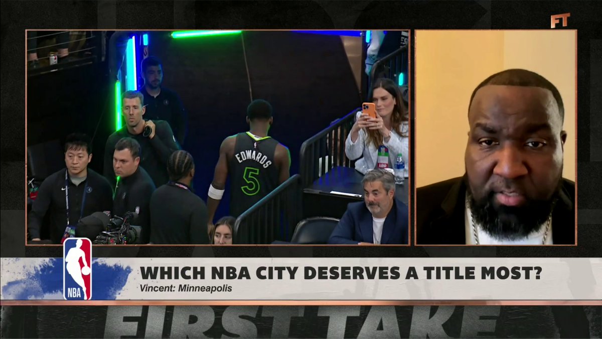 "They got to make sure that Anthony Edwards is happy. They cannot afford to lose another No. 1 pick." —Kendrick Perkins on Minnesota's title expectations 😳