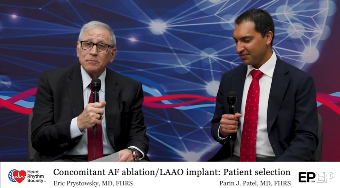 NEW EP on EP episode: Eric Prystowsky is joined by Parin Patel, MD to discuss Concomitant AF ablation/LAAO implant: Patient selection. See the full interview here #EPeeps ➡️