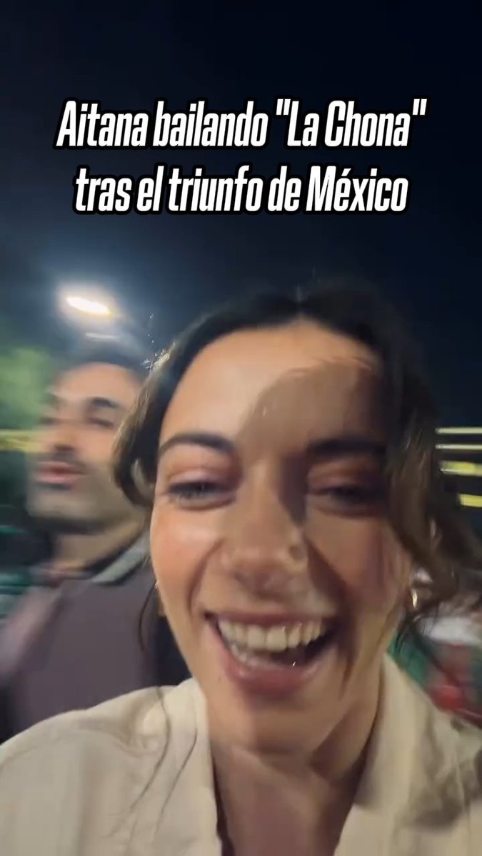 En cosas que nunca imaginaste ver... Aitana festejando el triunfo de México y bailando "La Chona" 💃🇲🇽🤩