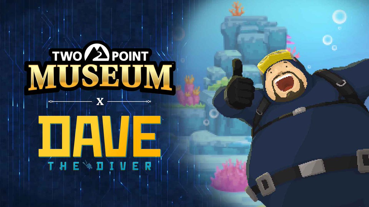 Happy 10th Anniversary to Two Point Studios! 🎈 To celebrate, Dave the Diver is making a splash in the Two Point Museum Digiverse 🌊 And if that wasn't enough, the game is FREE to play on Steam and Xbox until June 22nd!