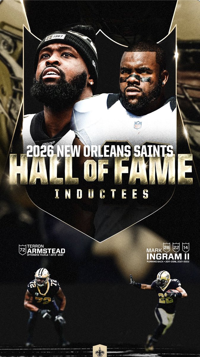A Hall of Fame legacy 🫡 @MarkIngramII ⚜️ Terron Armstead