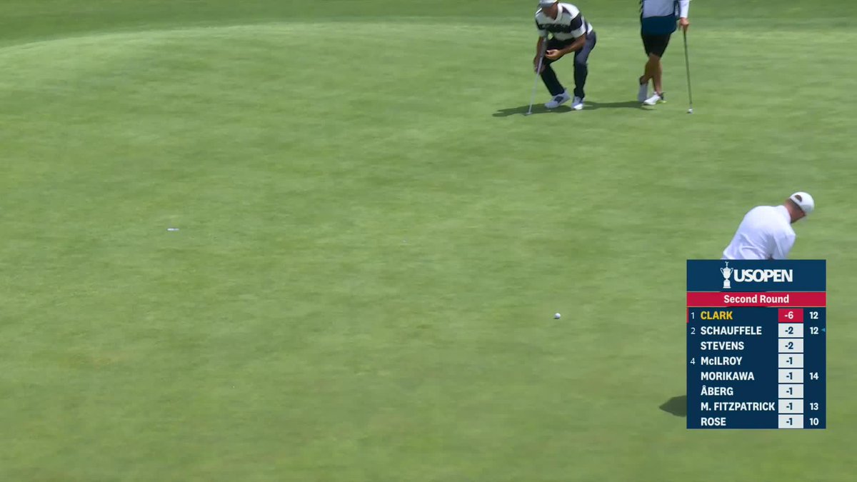 Having himself a week 🙌 Wyndham Clark is now 7-under and leads by 4 @USOpenGolf.