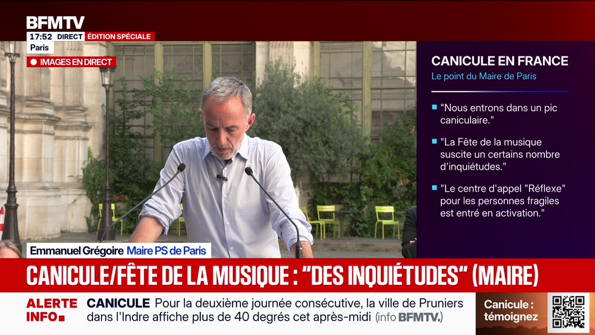 Canicule: "Nous décidons de l'ouverture 24h/24 de l'ensemble des parcs et jardins de la ville de Paris", assure Emmanuel Grégoire