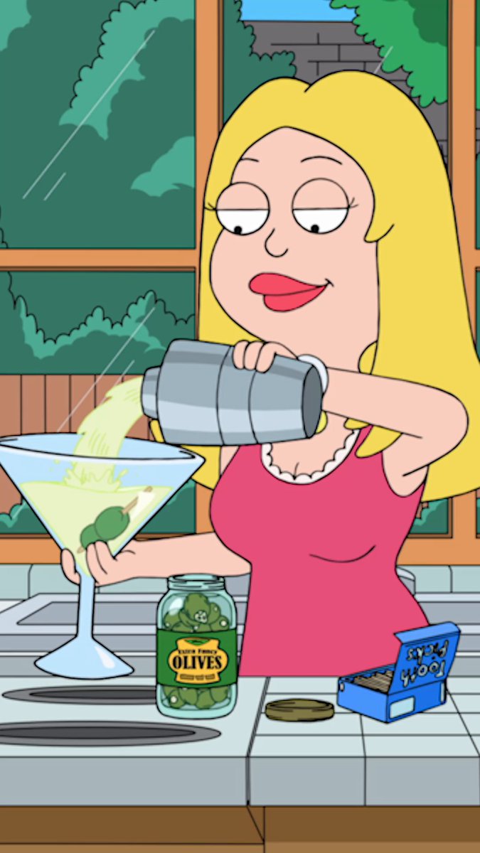 Francine knows her martinis. 🍸 Spend the day with #AmericanDad! on Hulu on Disney+.