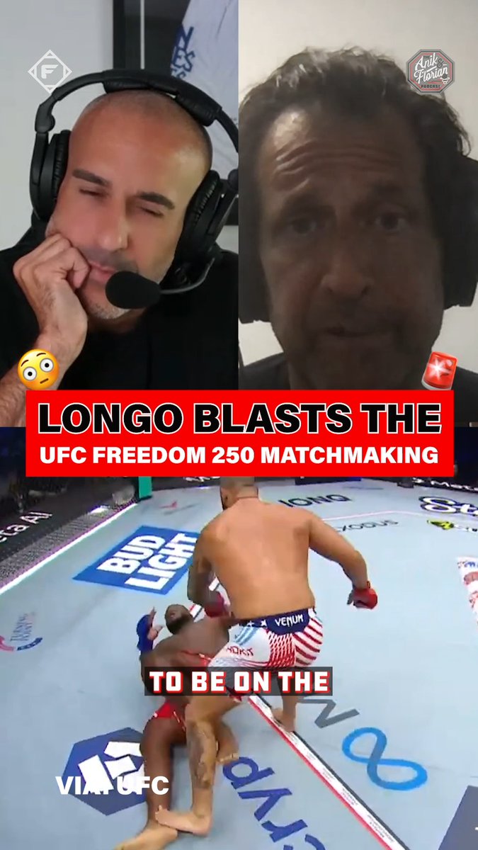 "Who gives a f**k, make the f**king fight!" 😯 Ray Longo had some choice words for the fights at UFC Freedom 250 he felt had no business being made. Agree with Ray — or was every fight on the card a hit? 👇 Watch the full episode on the Anik &amp; Florian Podcast YouTube!