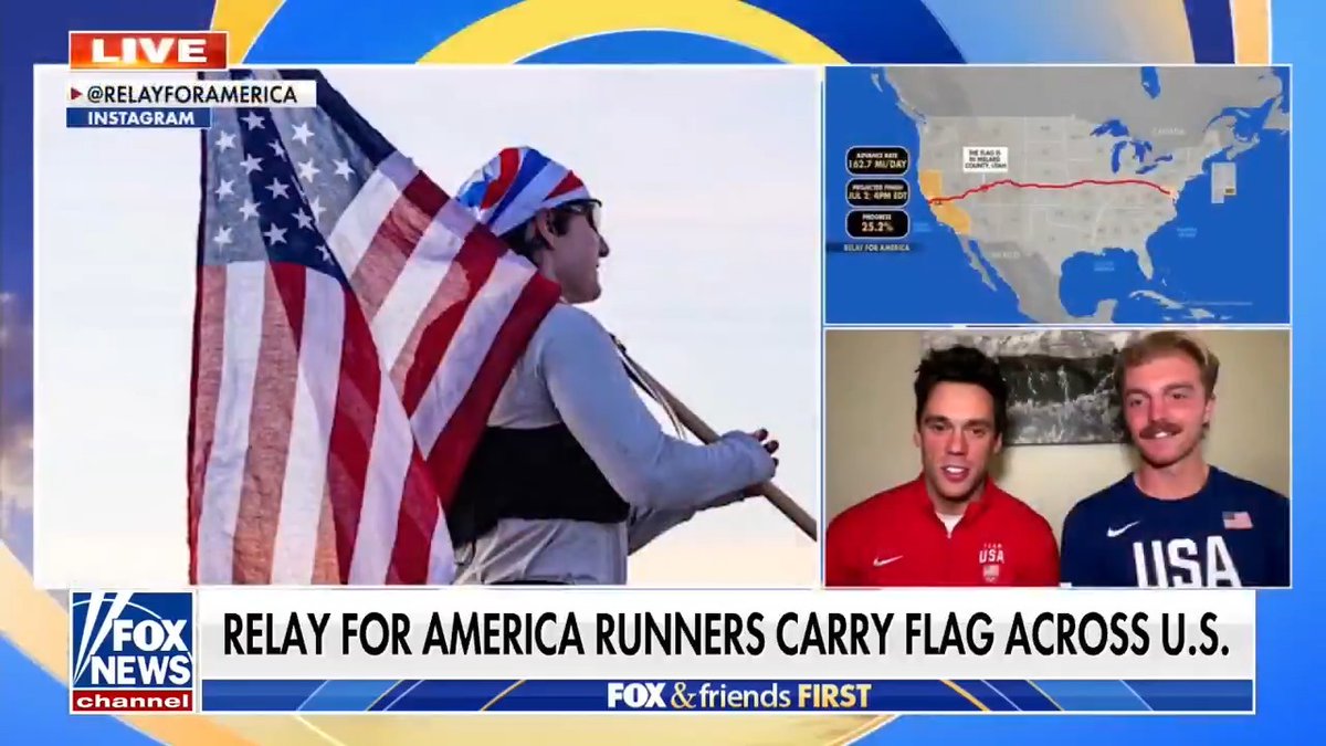 More than 250 runners are crossing the country as part of Relay for America, carrying the U.S. flag to Washington, D.C., with the goal of arriving by July 4th. Each mile of the journey is dedicated to a veteran who served our nation.