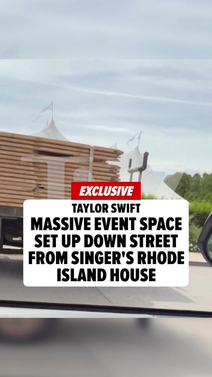 👀 A huge tent is set up down the street from Taylor Swift's house amid wedding speculation.