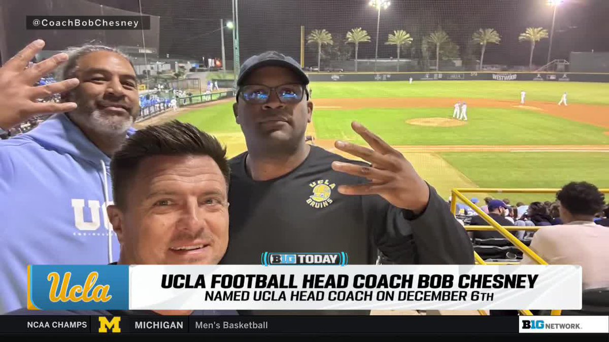 "This is a community." UCLA Football's Bob Chesney spoke on why it's important to him to support other teams within UCLA Athletics. #B1GToday