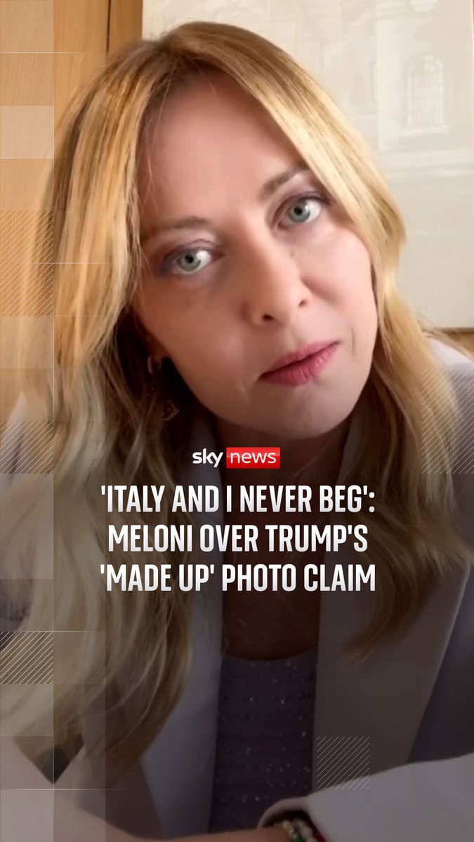 Italian prime minister Giorgia Meloni has accused Donald Trump of making up a claim that she 'begged' him to have a picture taken together. The two were at the G7 meeting in France and had been filmed speaking at several points. Read more: