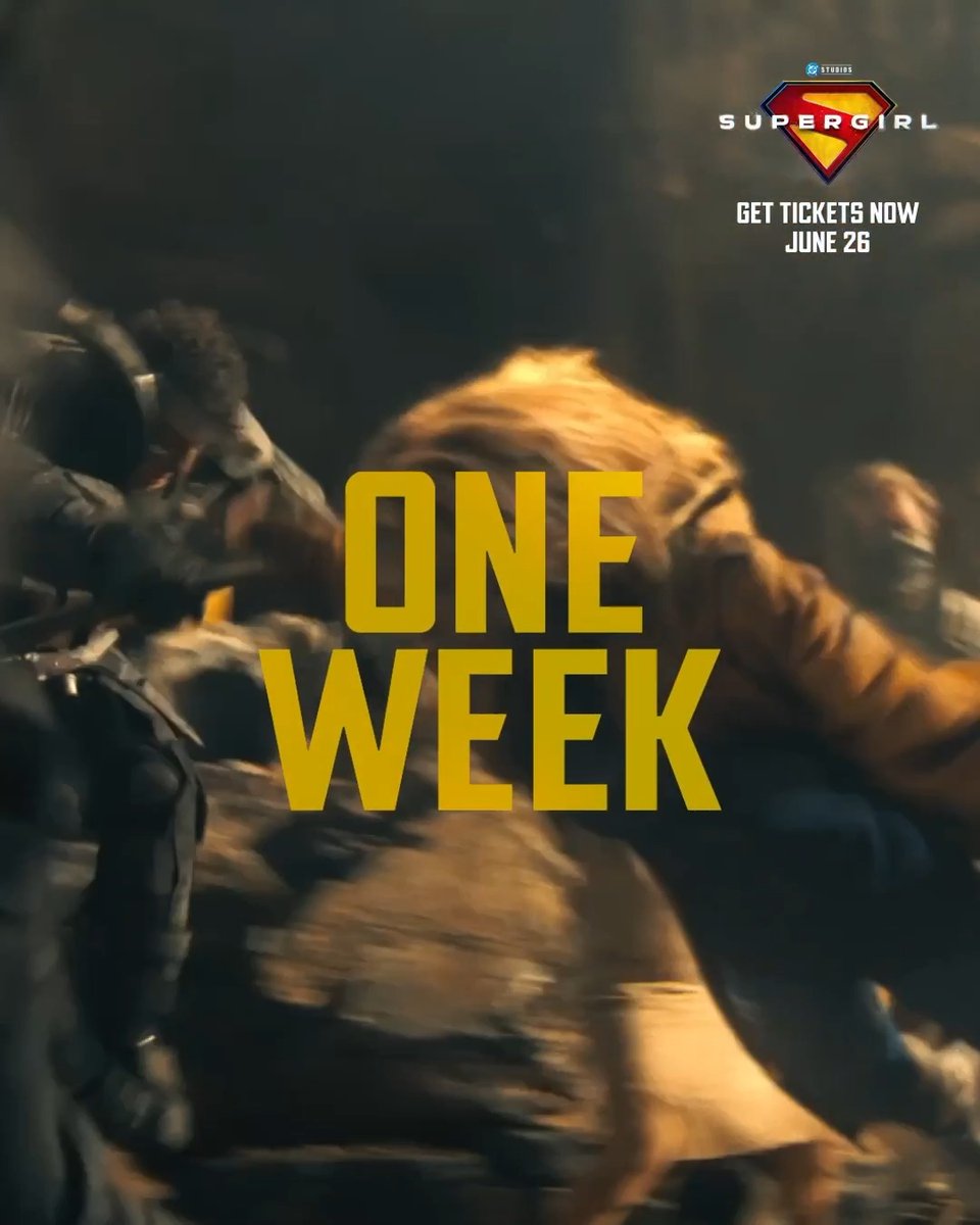 ONE WEEK! Get your tickets for #Supergirl NOW - only in theaters and IMAX June 26.