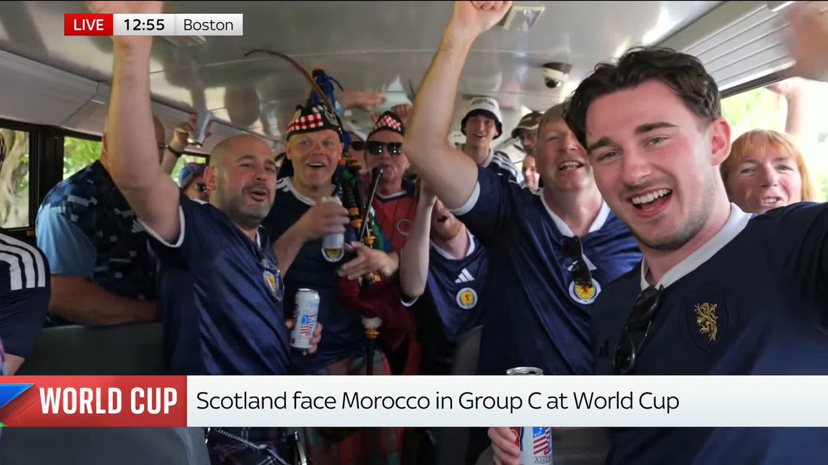 Scotland are preparing to play Morocco tonight - a match which could see them reach the knockout stages of the World Cup for the first time. James Matthews has been talking to some members of the Tartan Army in Boston ahead of the game ⬇️ Latest: