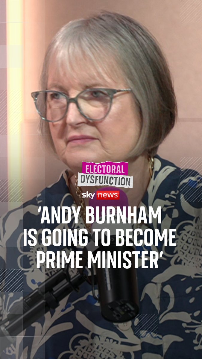 'Andy Burnham is going to become prime minister.' On the latest episode of Electoral Dysfunction, Harriet Harman tells @Beth Rigby that she believes Sir Keir Starmer is going to be leaving office. Follow wherever you get your podcasts. 🎧 Listen here ➡️