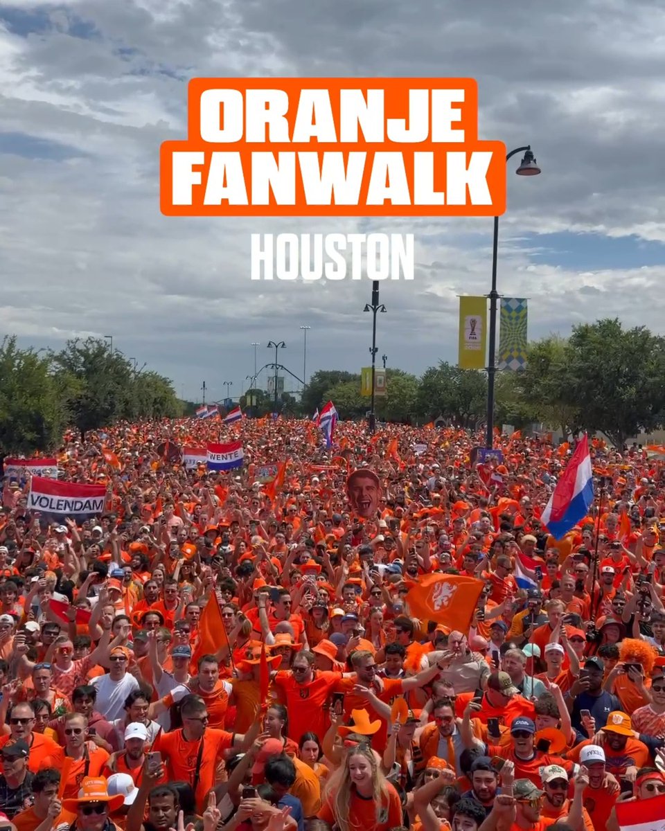 Orange 🤝 Oranje Tomorrow morning, we’ll be joining the @Dutchorangebus for the Oranje fan walk ahead of the Netherlands match. Show up, wear ORANGE, and show them how the H gets down!