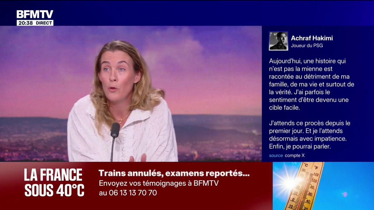 Achraf Hakimi: "Je pense que Kylian Mbappé sera cité comme témoin au procès", déclare Fanny Colin, avocate d'Achraf Hakimi