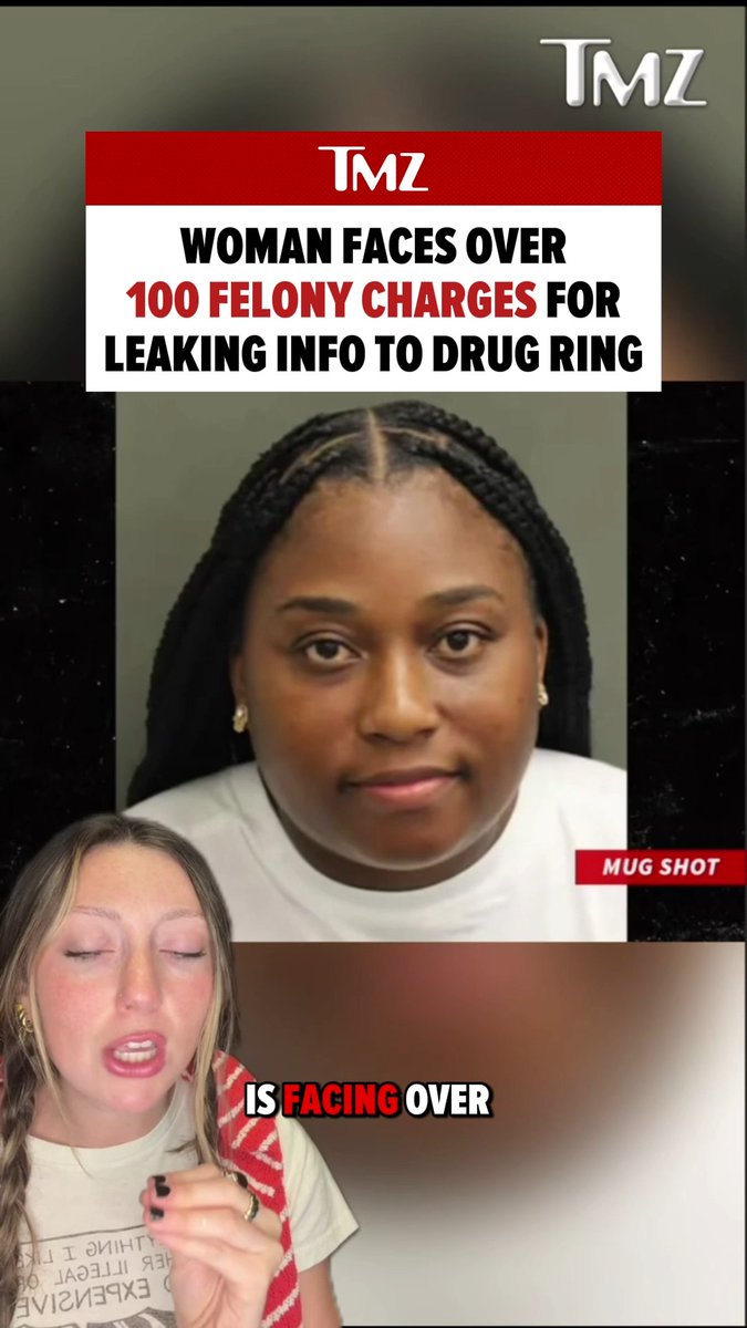 🚨 Ex-juvenile probation officer Crystal Lawson is facing 100+ felony charges after authorities say she tipped off a drug trafficking ring using confidential case information. 🎥: Orange County Jail