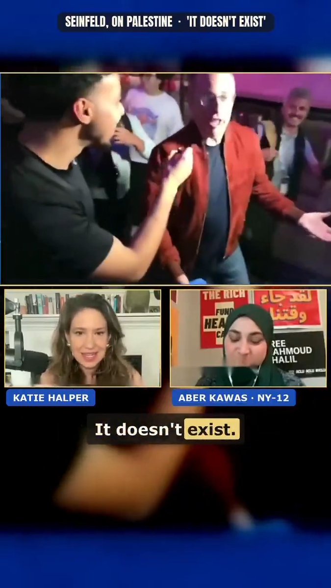 .Zohran Kwame Mamdani-backed state senate candidate Aber Kawas shuts down Jerry Seinfeld's viral claim that Palestine "doesn't exist" with a family photo from before her family's displacement.