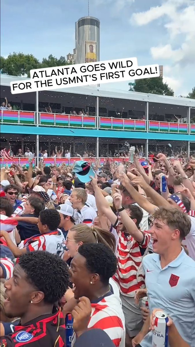 AN EARLY GOAL FOR THE U.S. AND ATLANTA IS GOING WILD! #WeAreAtlanta #WeAre26 #FIFAWorldCup #FIFAFanFestival