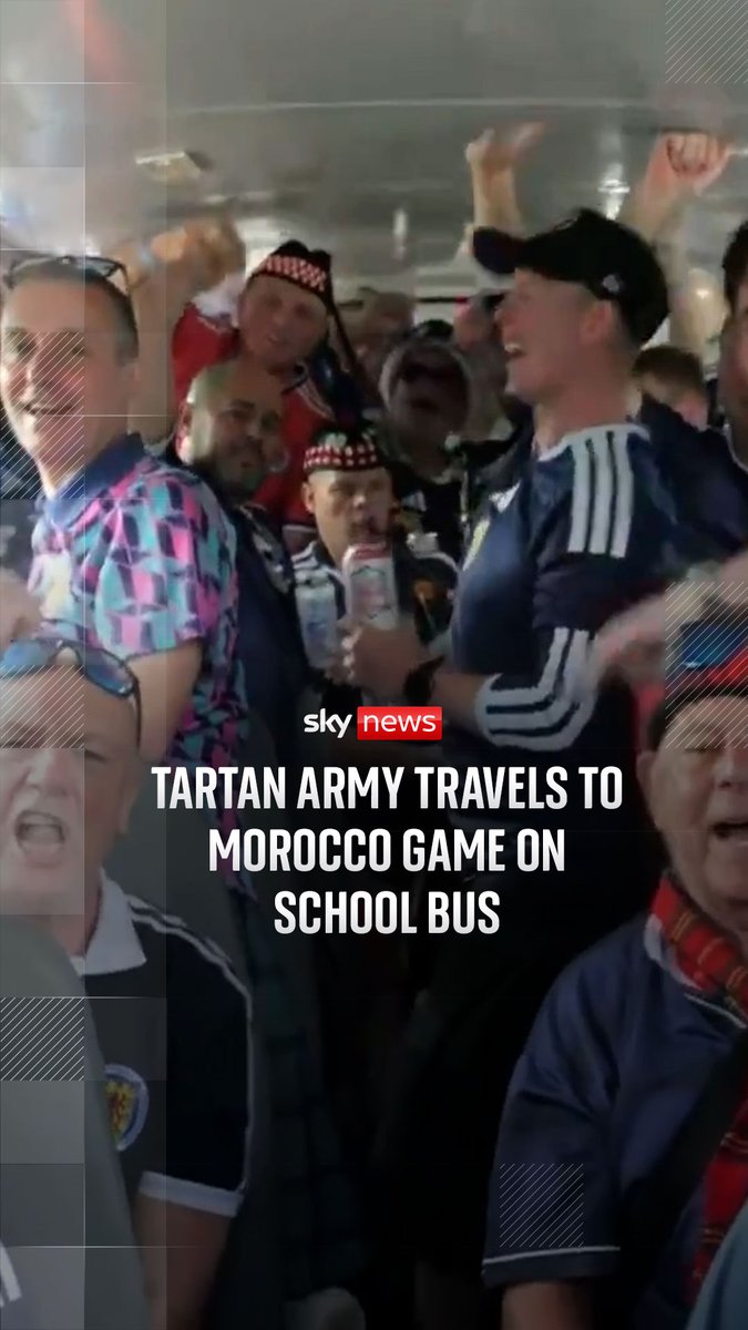 Scotland fans are travelling in a school bus from Providence, Rhode Island, to Boston to cheer on their team as they face Morocco. US correspondent James Matthews reports from the school bus ⬇️ World Cup latest: