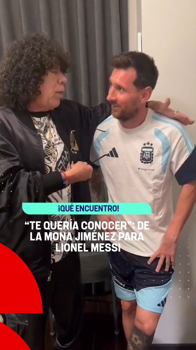 "ESTOY VIEJITO YA Y TE QUERÍA CONOCER" 🥹❤️🇦🇷 El video que compartió la MONA JIMÉNEZ sobre su encuentro con LIONEL MESSI en la concentración de la Selección Argentina. 📲 "La humildad de un grande. Momentos que no me voy a olvidar nunca en mi vida. A mis 75 años seguir cumpliendo sueños", escribió el emblemático cantante en su Instagram. 📹: La Mona oficial #TNTSportsMundial