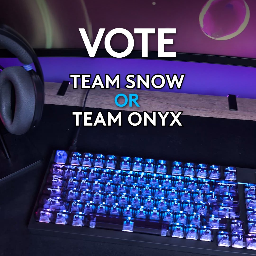 Are you Team Snow or Team Onyx? Pick a side and three members of the team that gets the most votes on TikTok, Instagram and X will win a G3 Series Bundle + Translucent Keycaps. Here’s how: 🔁 Retweet this post 🗳️ Vote your favorite by replying with #TeamSnow or #TeamOnyx ✅ Validate your entry: