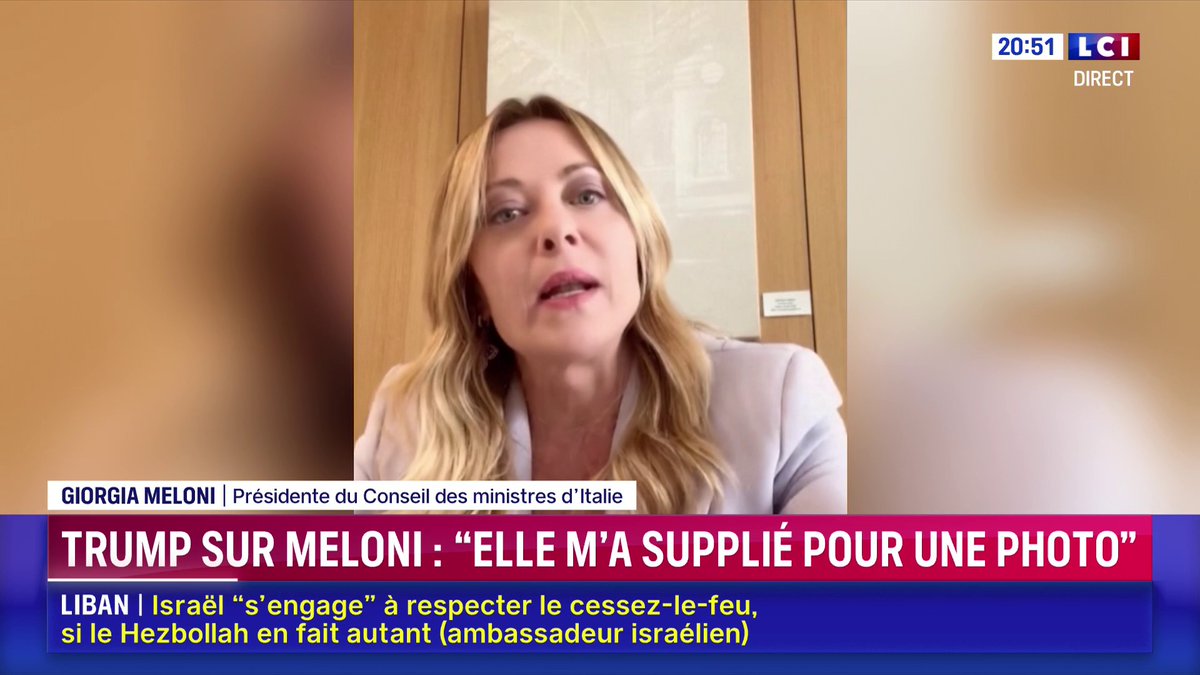 "Je suis stupéfaite" : la fin de la dolce vita entre Georgia Meloni et Donald Trump, à cause d'une histoire… de photo La première ministre italienne en a profité pour répondre avec fermeté au président américain dans une vidéo postée sur les réseaux sociaux