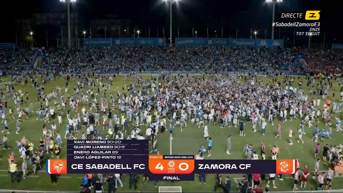 ๐๐ค EL SABADELL PUJA A SEGONA DIVISIร ๐ฅณ El Sabadell torna a la categoria de plata cinc anys desprรฉs CE Sabadell ๐ง
4โฃ-0โฃ Zamora #SabadellZamoraE3 โถ๏ธ