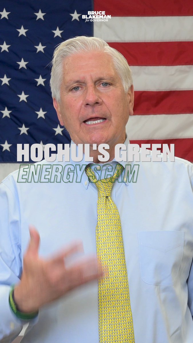 Kathy Hochul's green energy scam is costing New Yorkers up to 70% more on their electric bills. She covers productive farmland with subsidized solar farms that barely generate power and sit under snow for months every year. Many of these projects are backed by foreign corporations looking to profit off you. Taxpayer dollars go in. Your electric bills go up. When I'm Governor, the green energy scam ends on Day One.