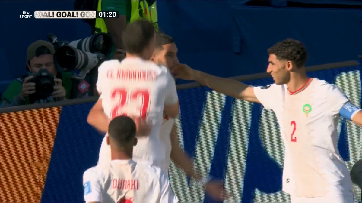 71 seconds in and Scotland already TRAIL to Morocco… A superb finish by Saibari 👏😮‍💨