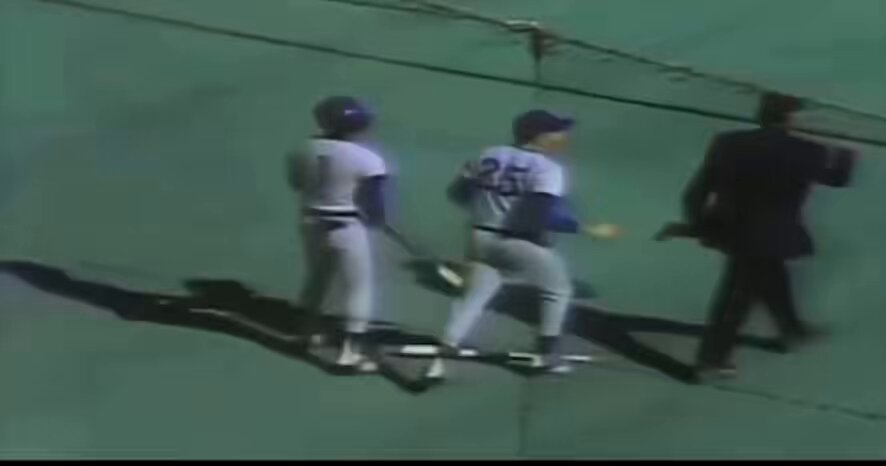 Not the smartest idea from the umpire.