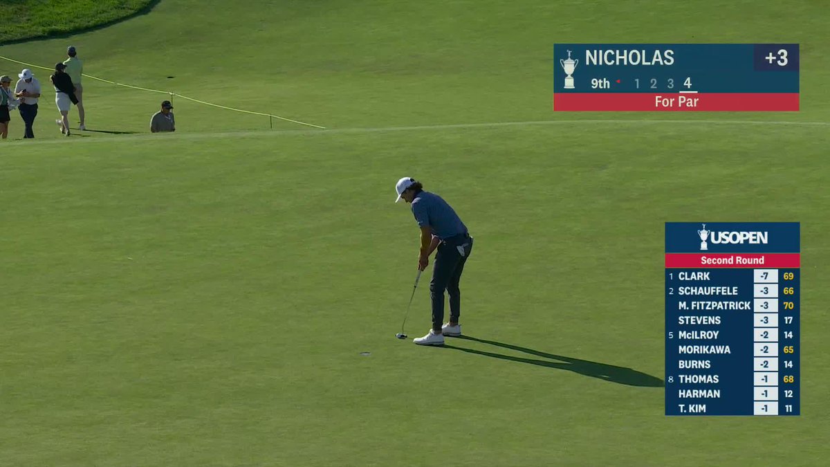 First tee shot of the championship -> will play the weekend. See you tomorrow, James Nicholas!