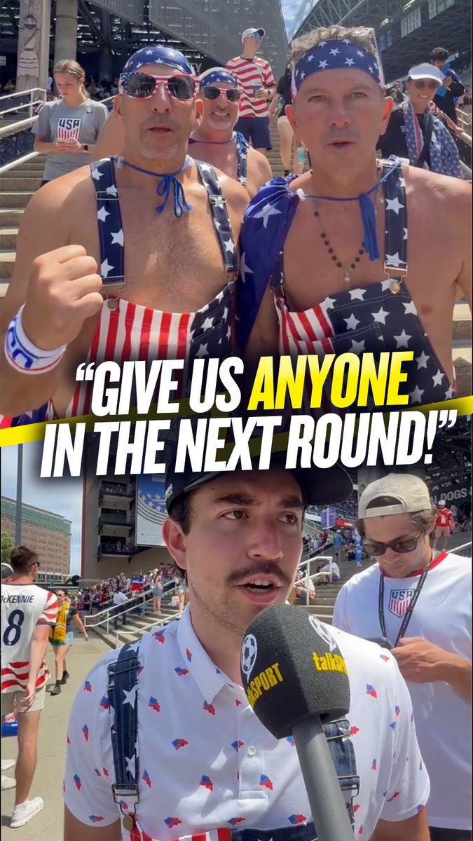 👀 "Give us anyone in the next round!" 🇺🇸 "It's not even a question at this point..." These #USMNT fans are confident they can actually go and win the #FIFAWorldCup after beating Australia 2-0 🏆