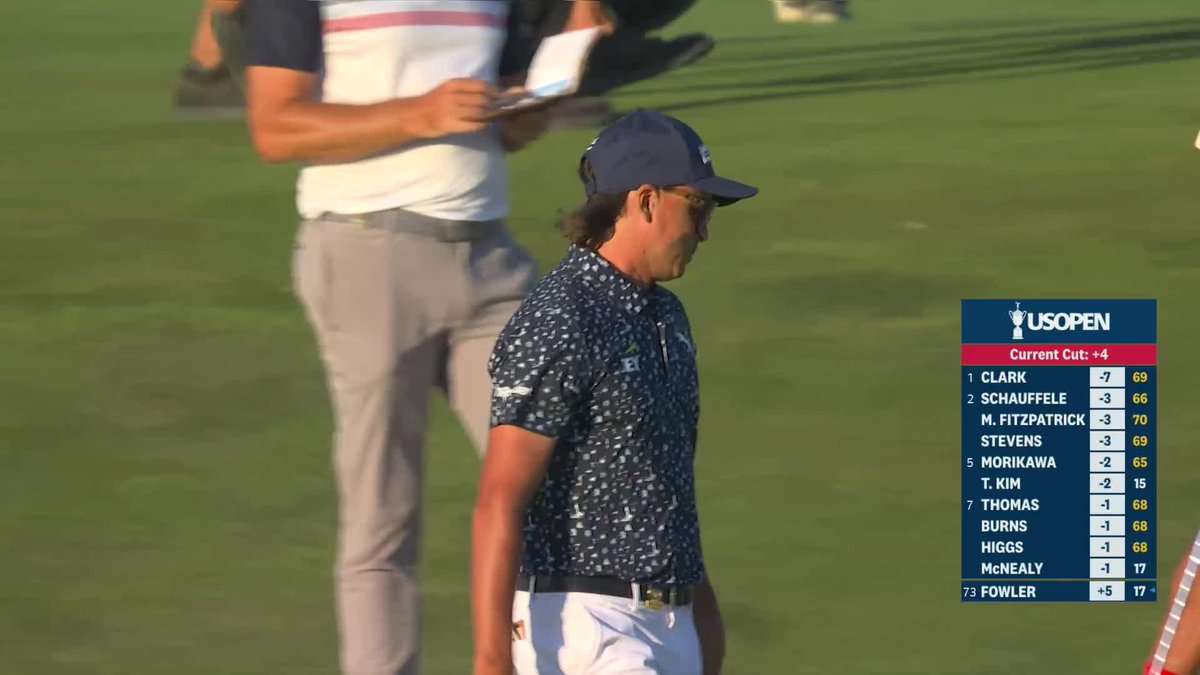 The birdie attempt at the last to have a chance. Yet another weekend off for Rickie Fowler.