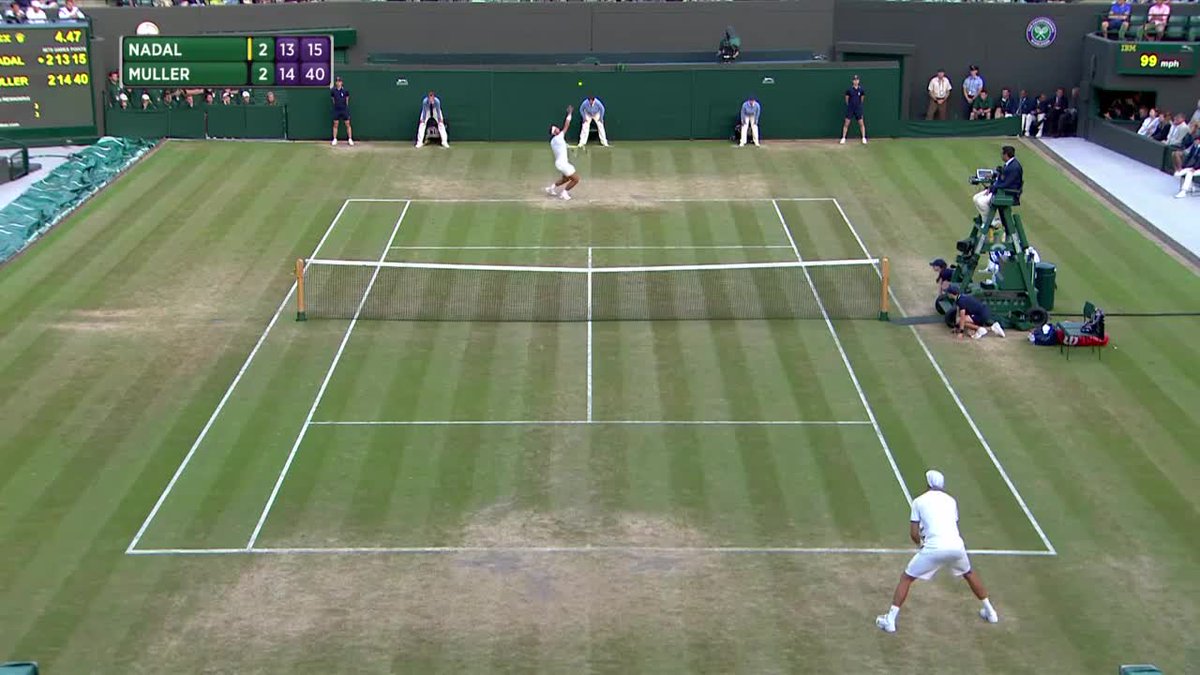 Seguimos homenajeando a grandes jugadores de césped. ¿Se acuerdan de Gilles Muller? Le ganó dos veces a Nadal en Wimbledon, una vez en 2005 y la última en 2017. Gran tenista el luxemburgués.