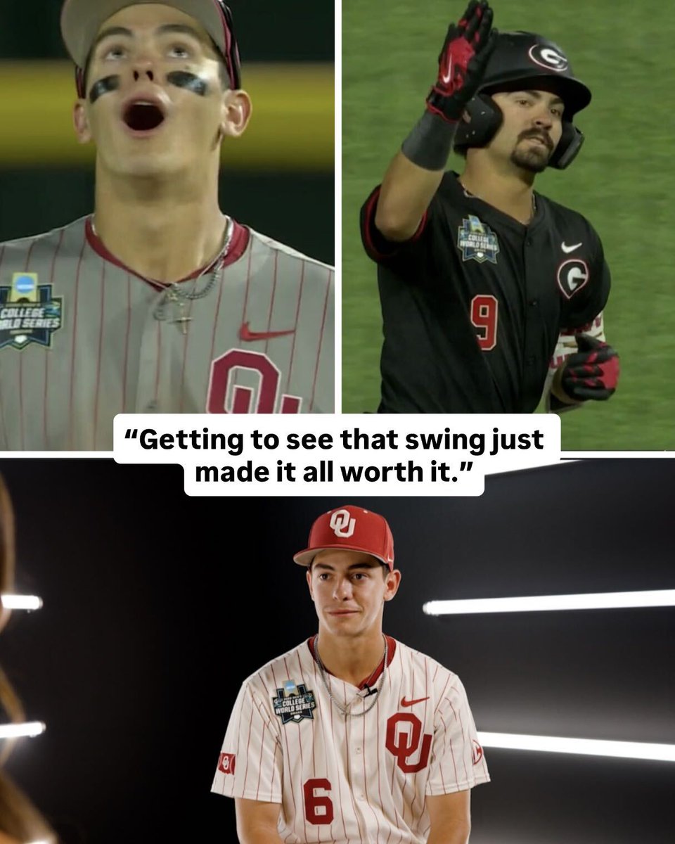 "I've always looked up to Kolby, and for him to go out in kind of a heroic way was really cool and really special." Michella Chester talks to Kyle Branch about the emotions he went through watching his older brother, Kolby Branch, hit a home run in his final collegiate at bat as his Oklahoma Baseball squad faced Georgia Baseball in the National Semifinals. #MCWS