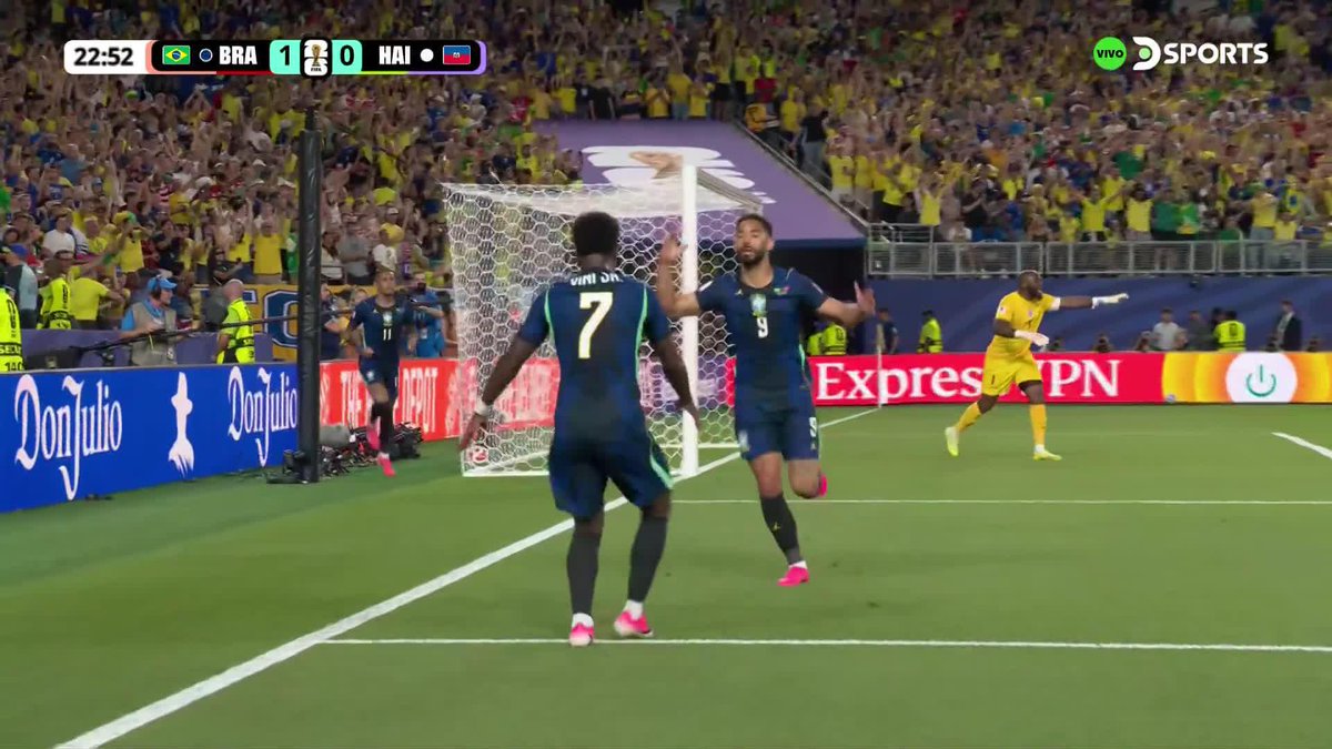 ¡GOL DE BRASIL! Matheus Cunha puso el 1-0 de la Canarinha frente a Haití.