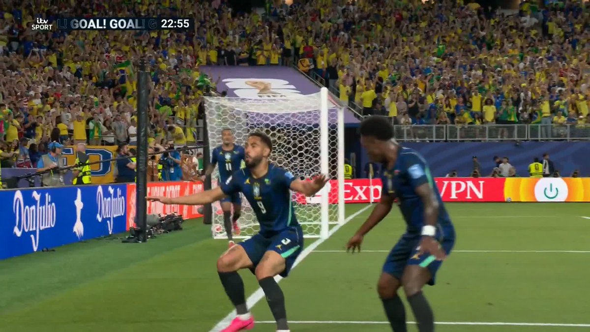 Matheus Cunha’s goal for Brazil 🇧🇷🏄‍♂️ via ITV Football