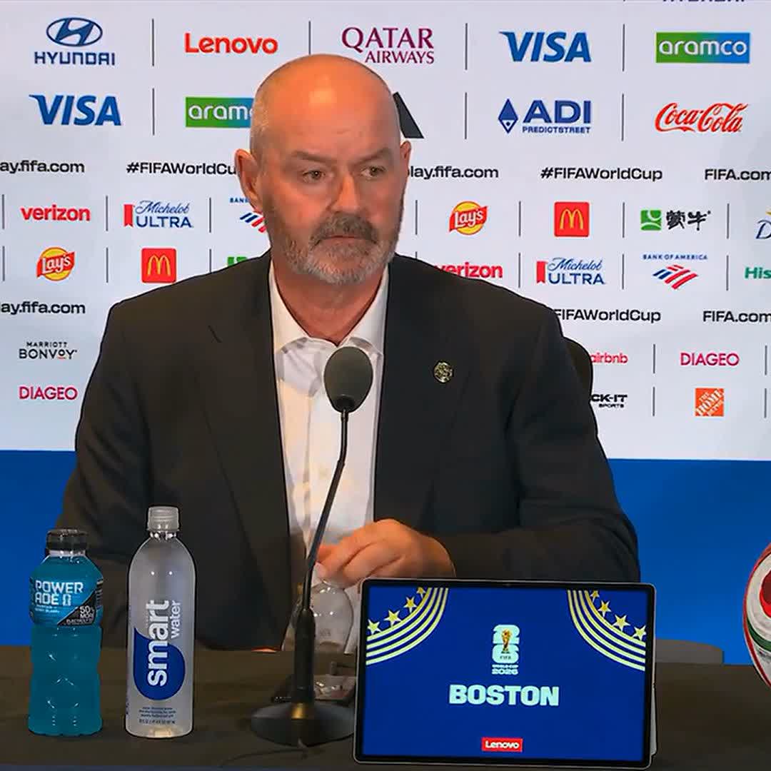 "Proud of the players, but obviously we're all devastated and disappointed that we didn't get the result that we wanted" 🏴󠁧󠁢󠁳󠁣󠁴󠁿 Steve Clarke is backing his Scotland players to recover to face Brazil at the World Cup after losing 1-0 to Morocco ⤵️
