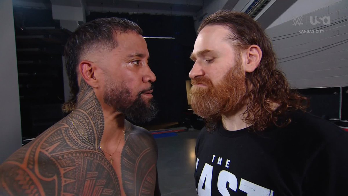 So much HISTORY between @samizayn and Jey Uso! ✍️