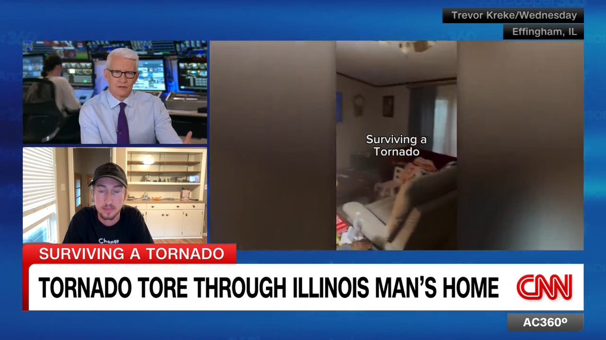 An Illinois man shares what it was like to survive a powerful tornado that tore into his home with destructive force..