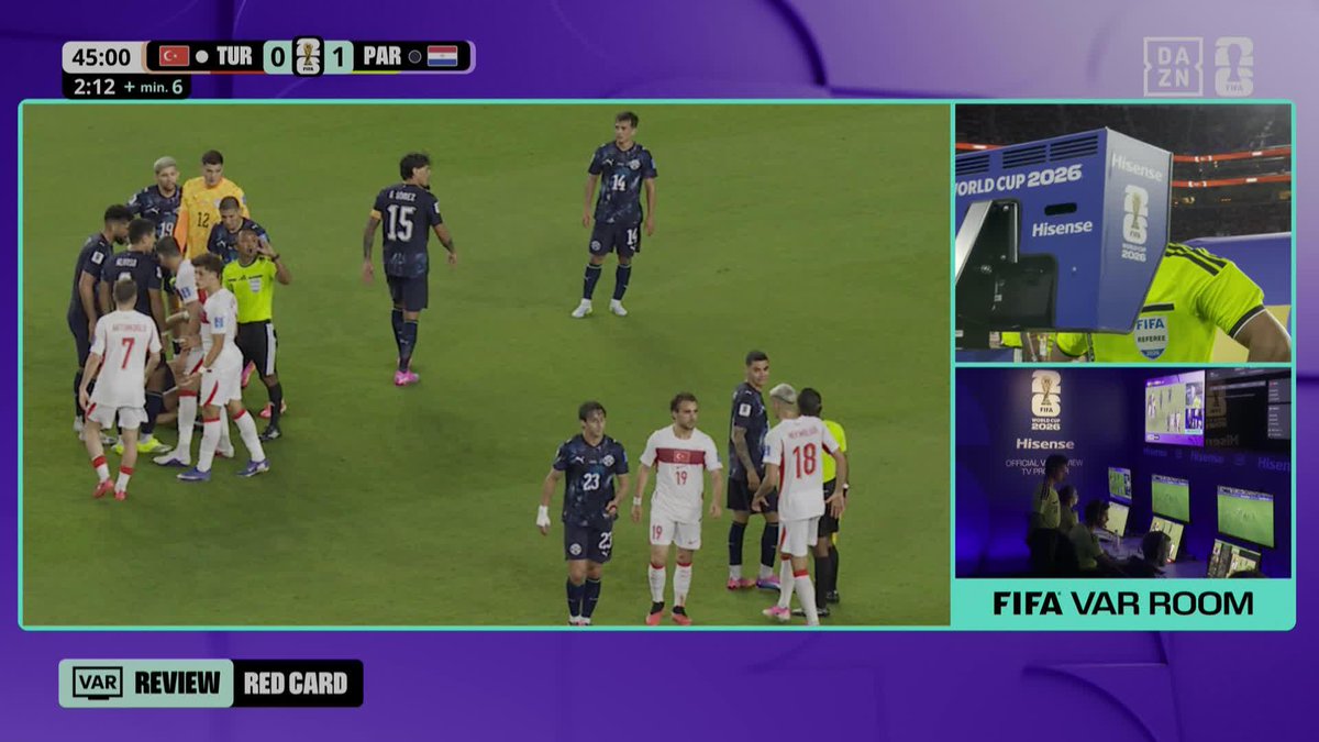 LO NUNCA VISTO EN EL FÚTBOL 👀 Miguel Almirón y la primera tarjeta roja por taparse la boca tras lo ocurrido entre Vinicius y Prestianni 🟥 #DAZNMundial #FIFAWorldCup